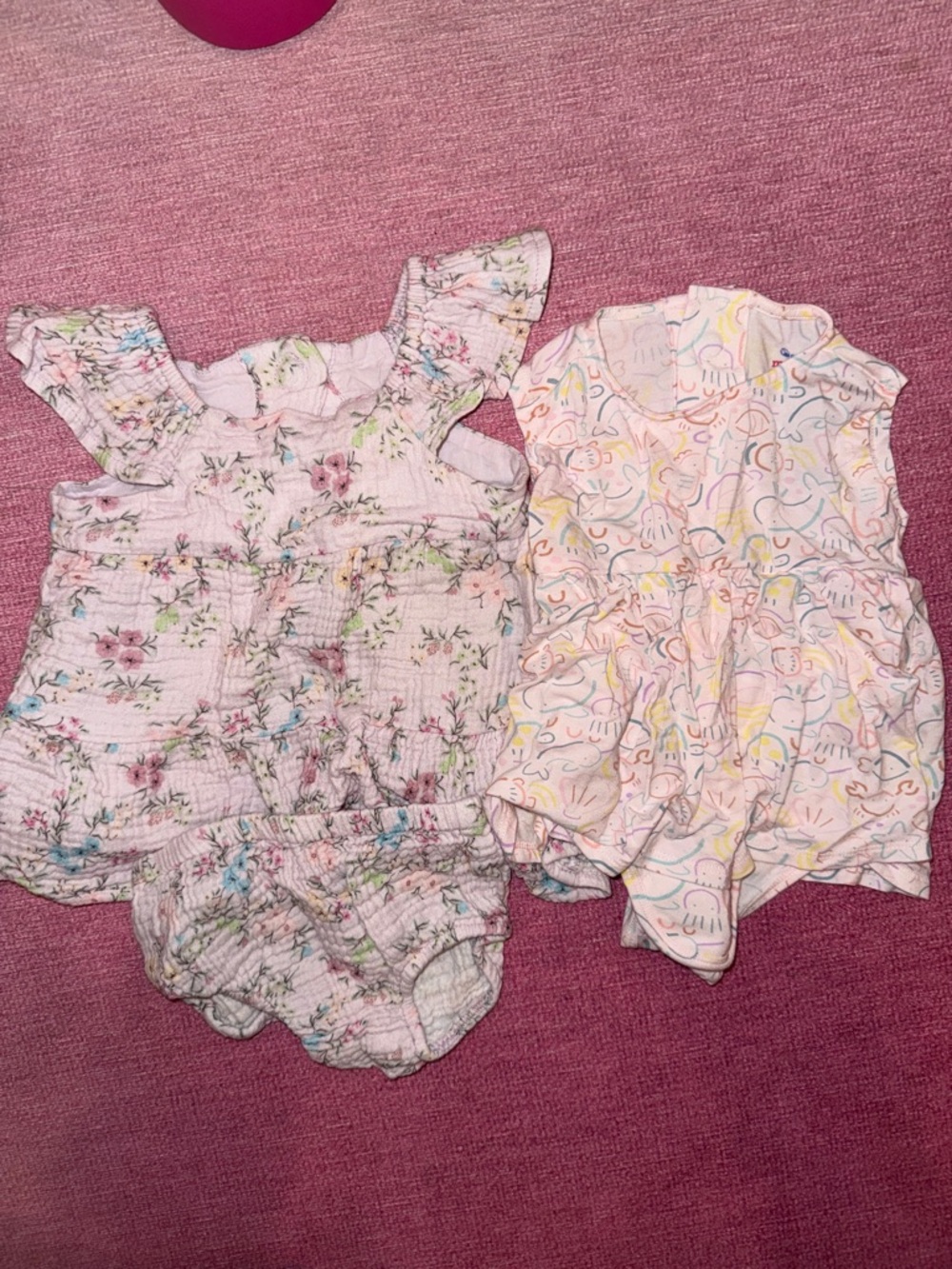Two adorable Magnetic Me Dresses - floral and soft!